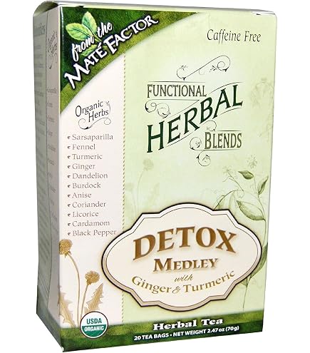 Amazon.com : Mate Factor Detox Medley Tea with Ginger & Turmeric